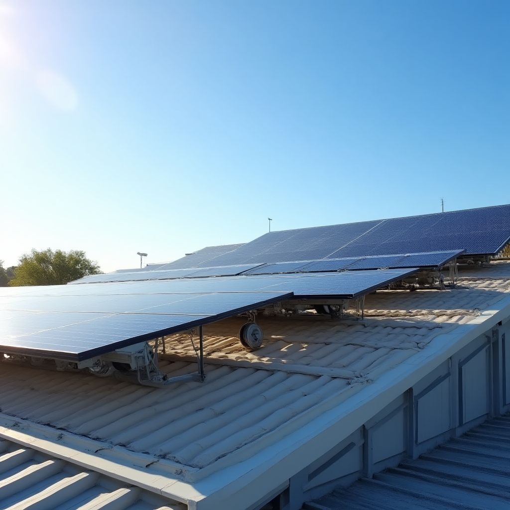 Sistema de energía solar en estación YPF